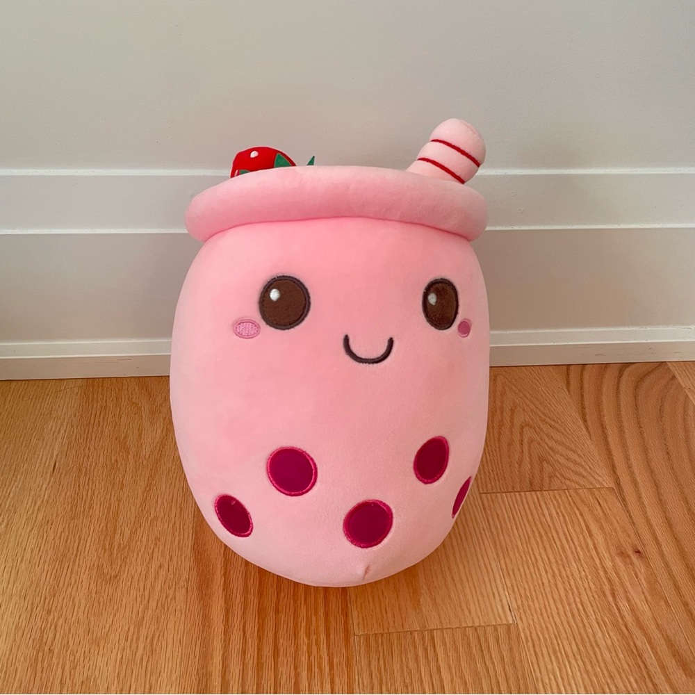Cute Pink Boba Plush Toy